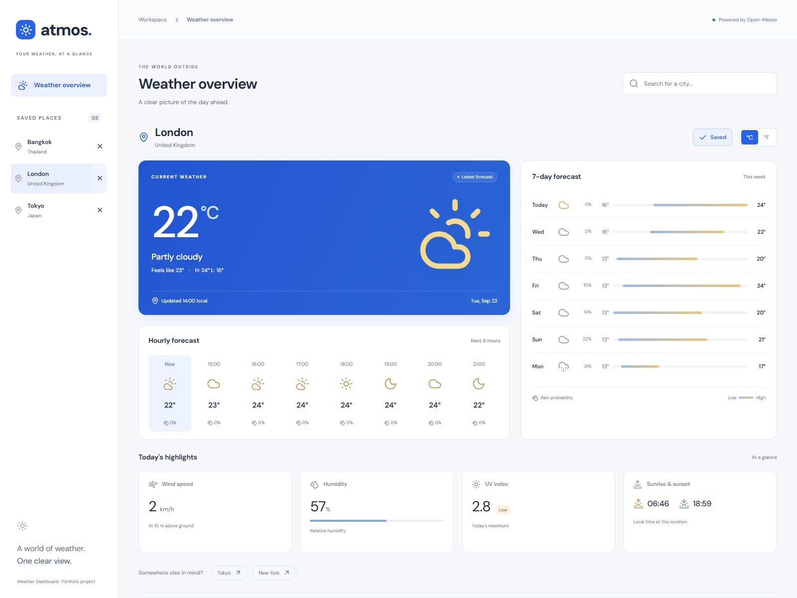 Atmos weather dashboard preview