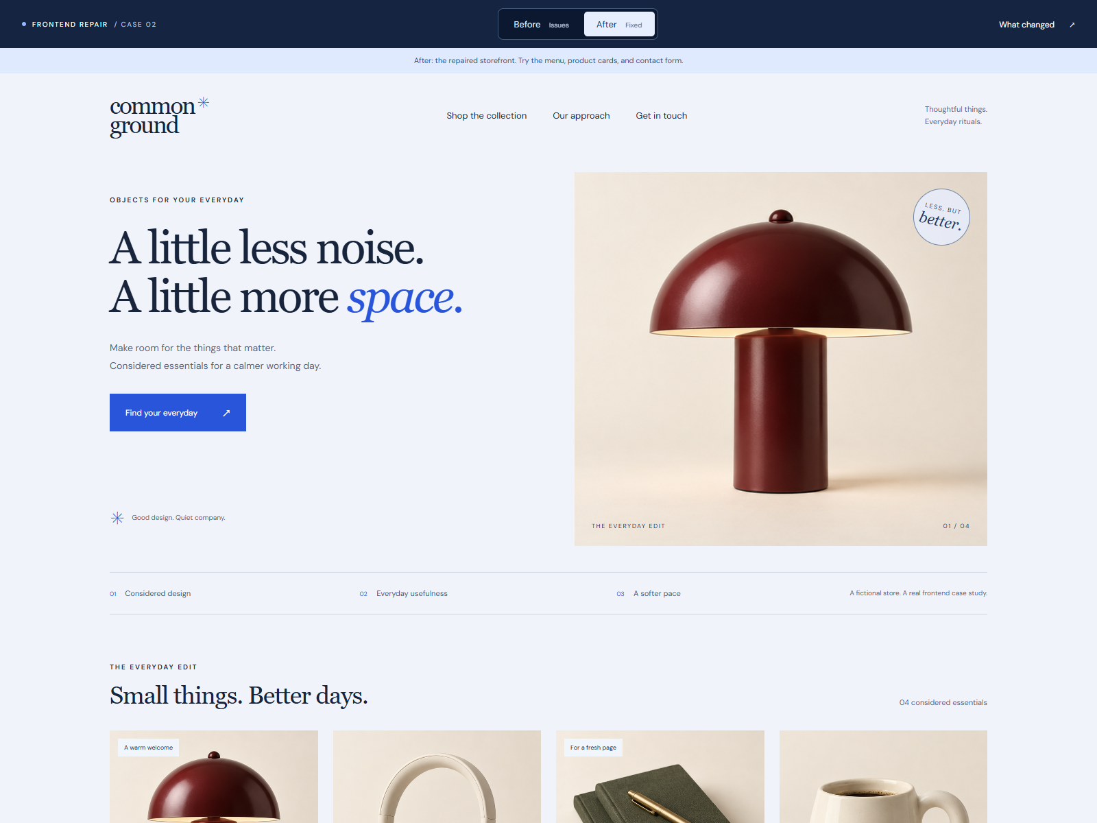 Common Ground storefront preview